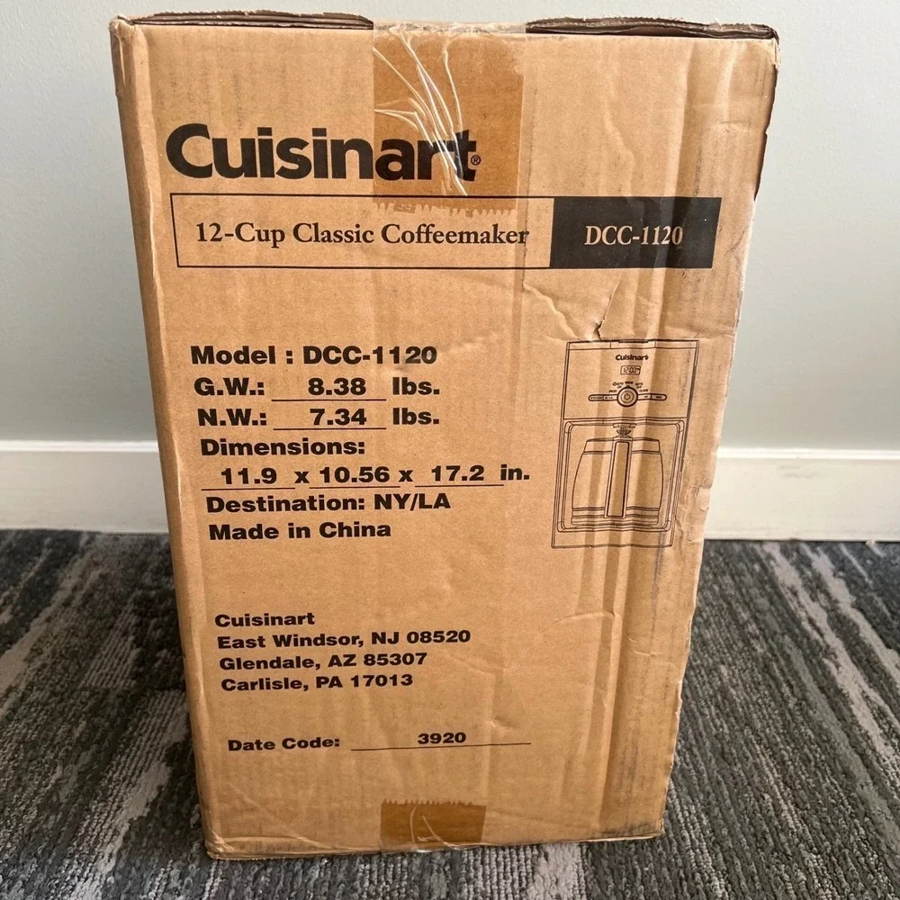 Cuisinart 12-Cup Classic Coffeemaker Programmable Black DCC-1120 New
